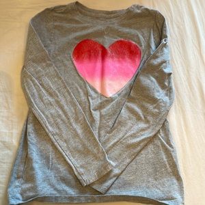 Girls long sleeve heart shirt